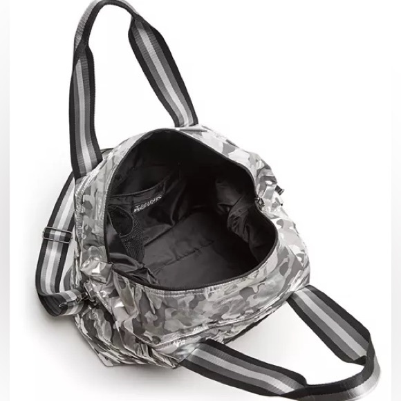 Think Royln Wingman Shiny Silver Black Camo Large Nylon Tote Adjustable Strap - Picture 2 of 13